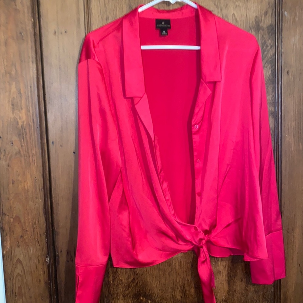 sup button tie up shirt